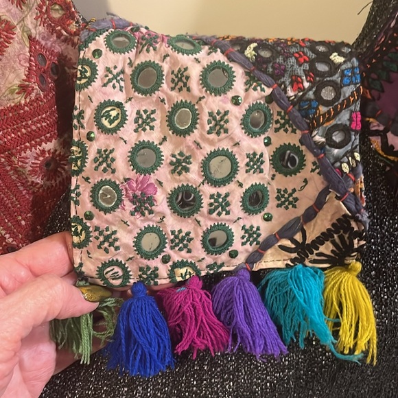 Suede fringe leather hobo bag - Picture 3 of 14